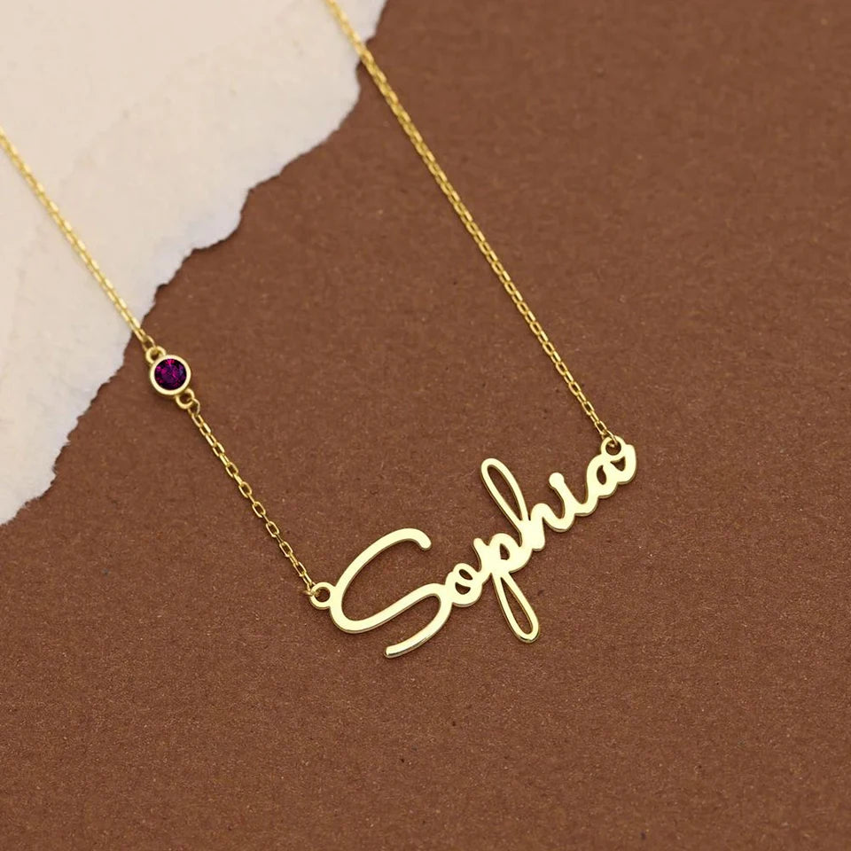 Sophia Custom Necklace With Birthstone