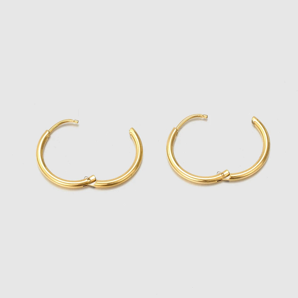 3Pairs Rhévola Golden Hoops