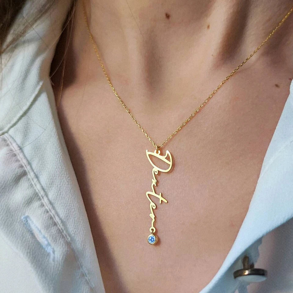 Rhévola Long Name Custom Charm Necklace