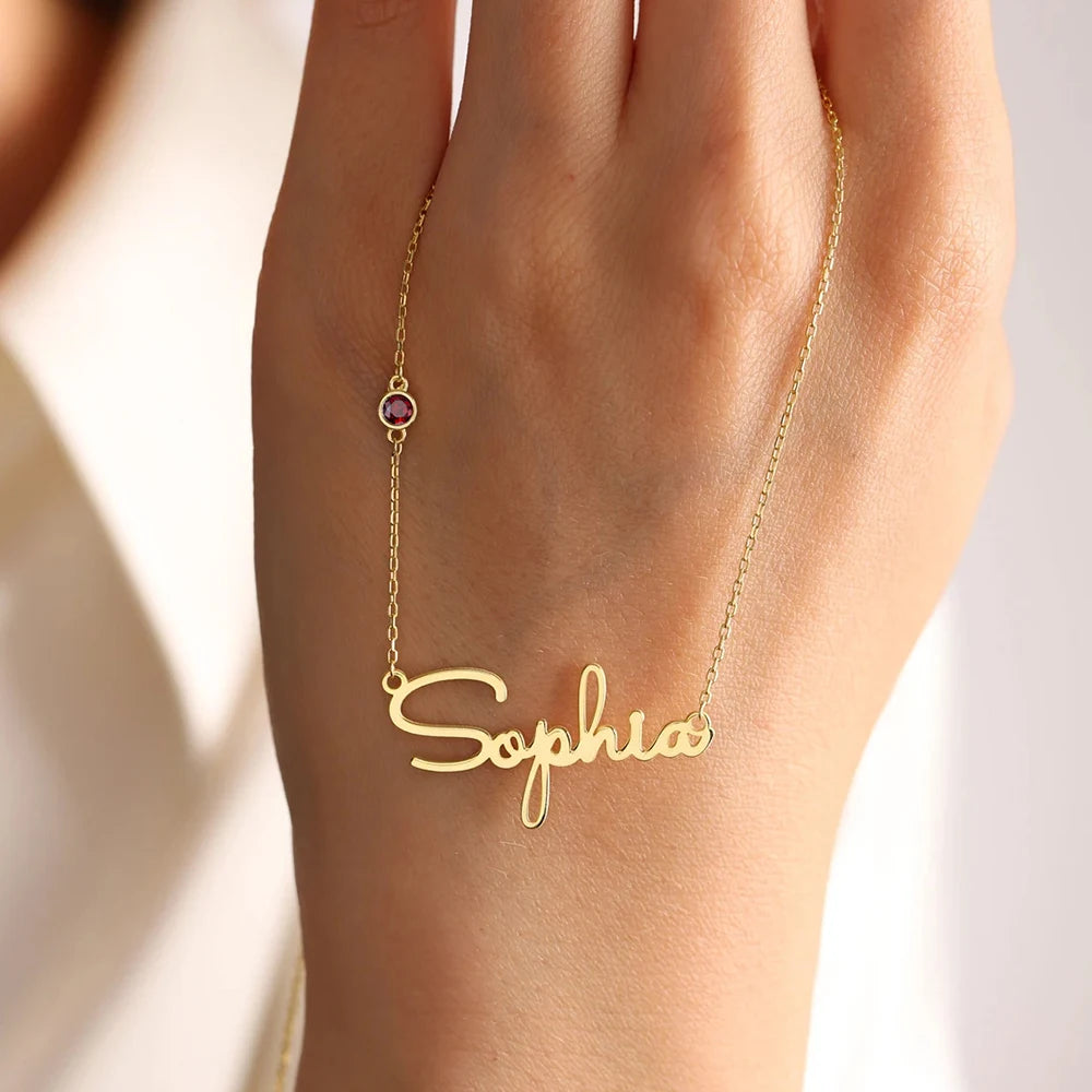 Sophia Custom Necklace With Birthstone