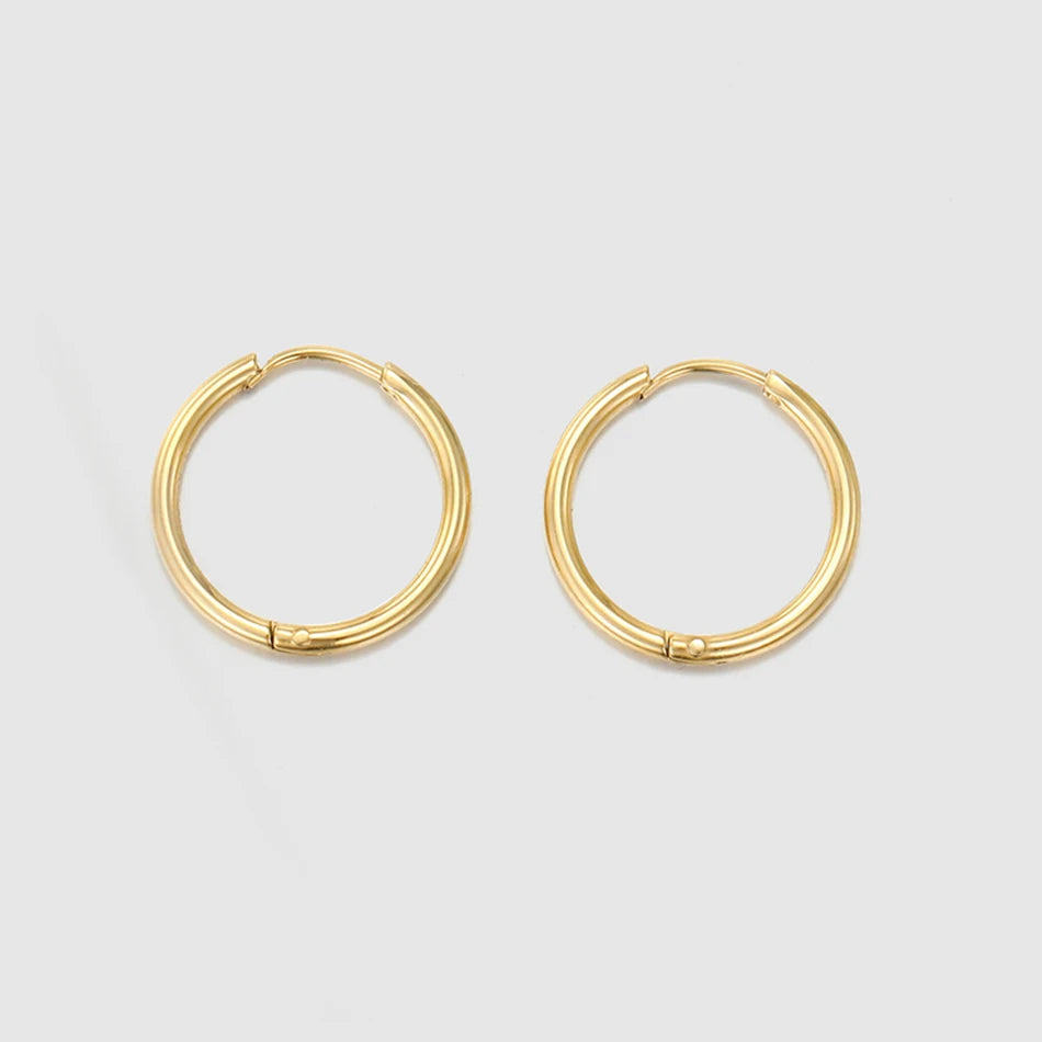 3Pairs Rhévola Golden Hoops